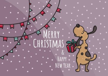 Noel ve yeni yıl elle çizilmiş vektör çizim zekâ doodle