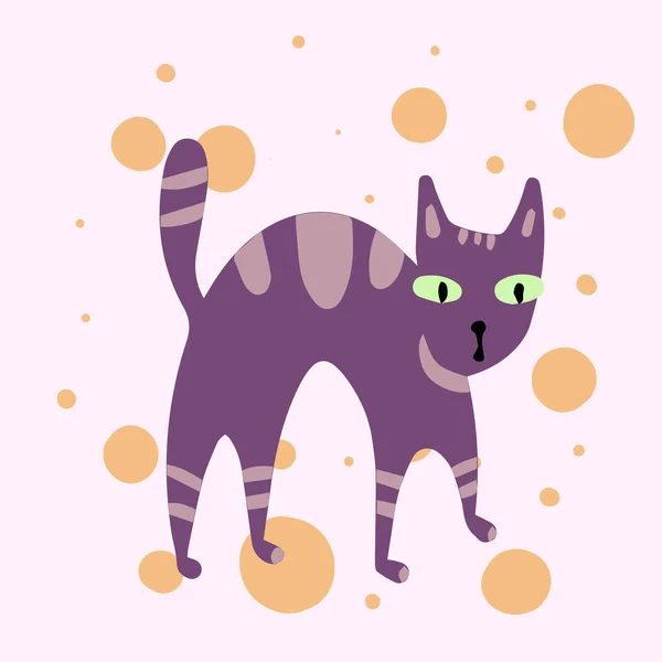 Illustration Vectorielle Avec Des Chats Impression Mignon Enfants — Image vectorielle