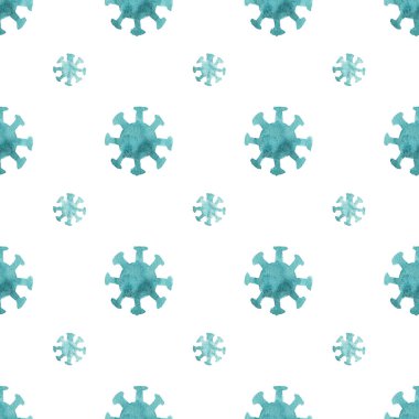 Suluboya deseni: koronavirüs, covid-19. El yazısıyla yazılmış harfler. Dost canlısı ve motive edici bir poster. Karantina ya da kendini izole etme. Sağlık hizmeti konsepti. Genel salgın. 