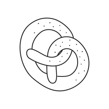 Tek nesneli vektör stok çizimi: yiyecek, el çizimi, karalama tarzı. Örnek elementler beyazda izole edildi. Çizgi çizgisi, özet.