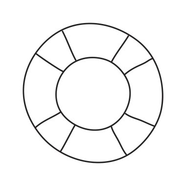 Elle çizilmiş, karalama tarzı tek bir nesne ile vektör hisse senedi çizimi. Örnek elementler beyazda izole edildi. Çizgi çizgisi, özet.