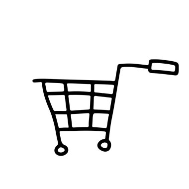 Elle çizilmiş, karalama tarzı tek bir nesne ile vektör hisse senedi çizimi. Örnek elementler beyazda izole edildi. Çizgi çizgisi, özet.