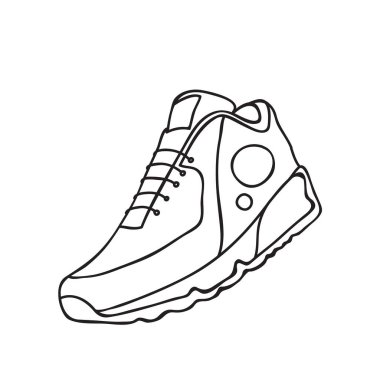 Elle çizilmiş, karalama tarzı tek bir nesne ile vektör hisse senedi çizimi. Örnek elementler beyazda izole edildi. Çizgi çizgisi, özet.