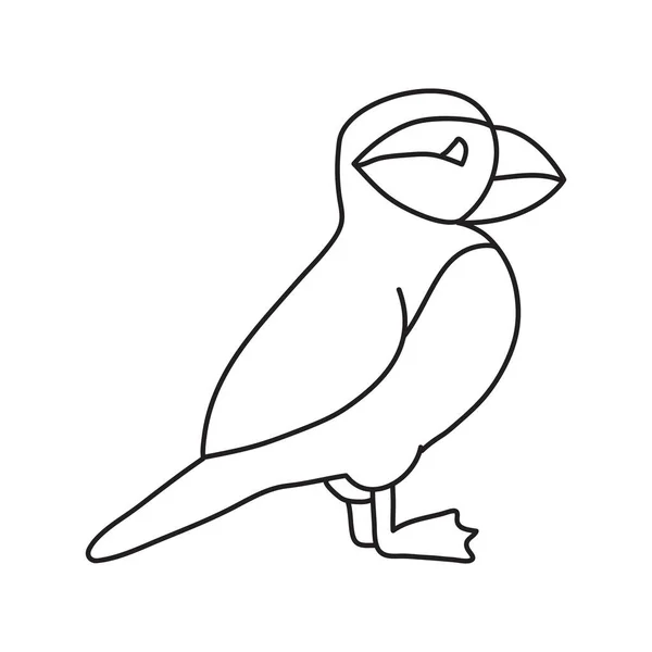 Vektor Állomány Illusztráció Egy Tárgy Állat Kézzel Rajzolt Doodle Stílusban — Stock Vector
