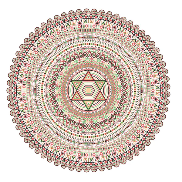 Geometrical Mandala. Vintage and traditional decorative elements. — Stock Vector