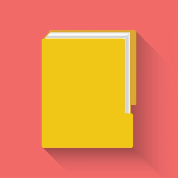 Flat Office Supply Folder Icon — Stock Vector