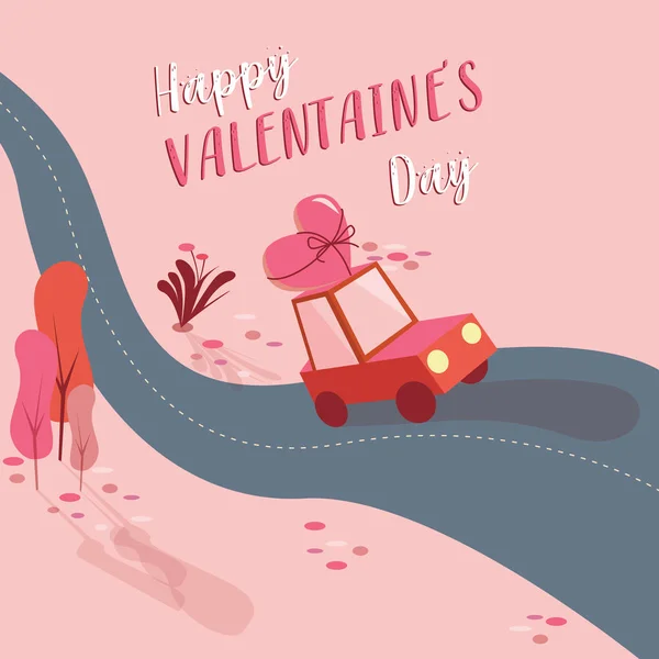 Tarjeta Felicitación San Valentín Ilustración Vectorial Para Cualquier Tipo Uso — Archivo Imágenes Vectoriales