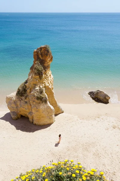 Portugal - Algarve - Giant rock of Praia do Vau — Stock Photo, Image