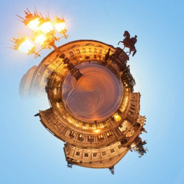 Geceleri Dresden Semper Opera ziyaret