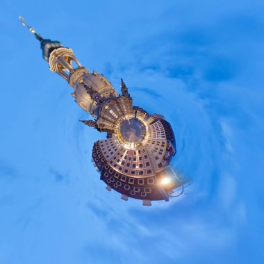 Dresden şehir içi alacakaranlık sırasında ziyaret