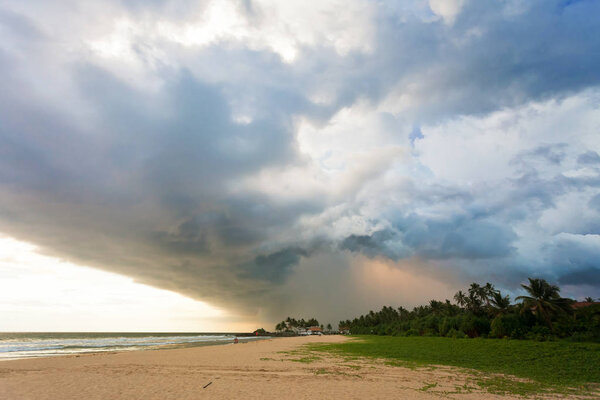 Ahungalla Beach, Sri Lanka - Impressive clouds and light during 