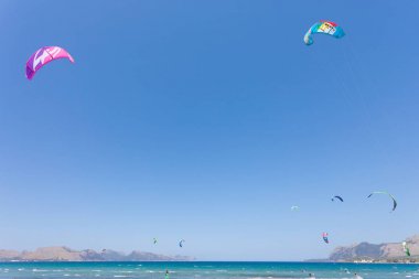 Alcudia, Mallorca - Alcudi harika plaj, Kitesurfing
