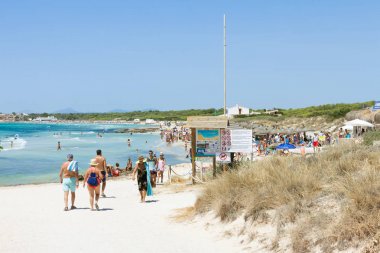 Platja d'es Trenc, th zevk Mallorca - Ağustos 2016 - turist