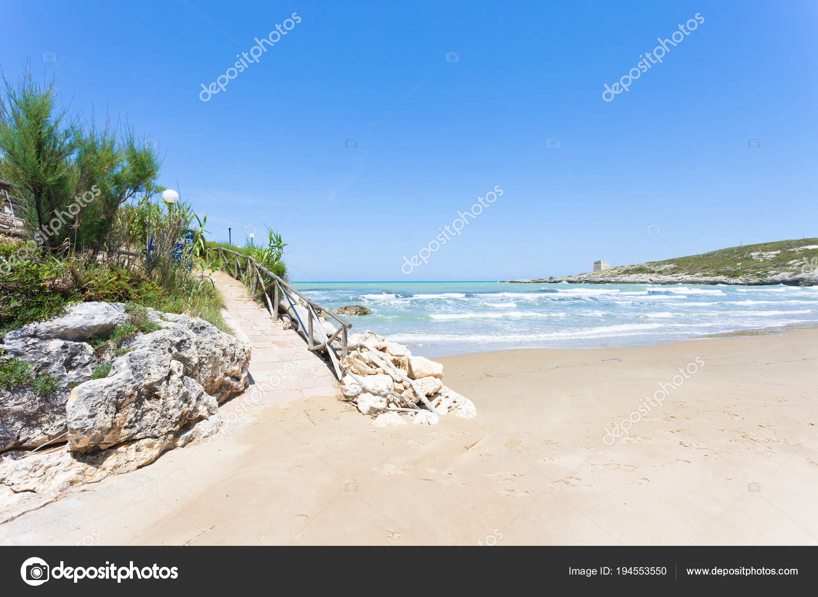 Lido Cala Lunga Puglia Sentiero Che Conduce Alla Spiaggia