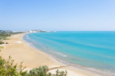 Vieste, Apulia - bir gözcü Vieste bay yukarıda görünümünden