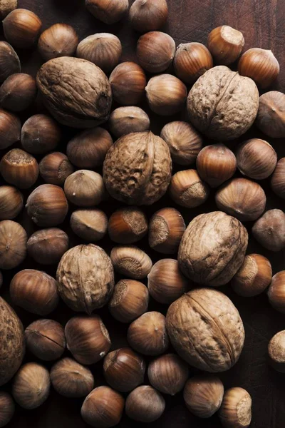 Valnötter och hasselnötter — Stockfoto