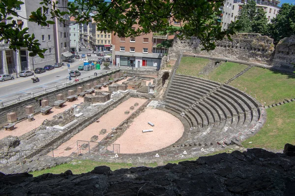 Триумф Италия Июня 2018 Года Вид Руины Римского Театра Таста — стоковое фото