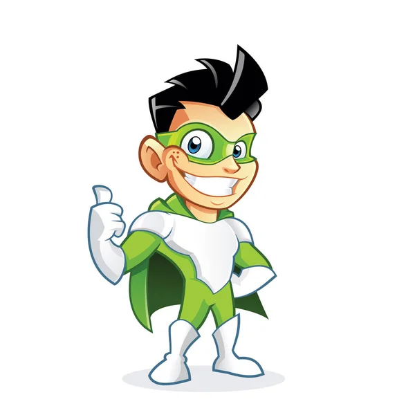 Cartoon superhero kid — Stock Vector