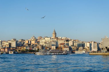 İstanbul manzaralı Galata Kulesi.
