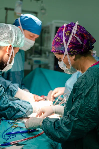 Портрет Хірургічної Медсестри Команда Хірурга Роботі Операційній — стокове фото
