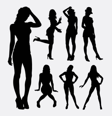 İnsanlar seksi kadın aktivite siluet