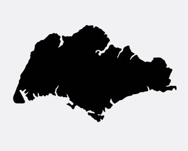 Singapur ada harita siluet