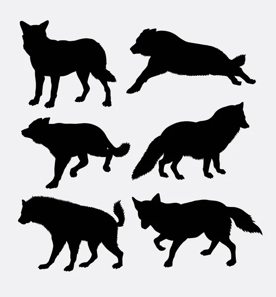 Wolf wild dier silhouet — Stockvector