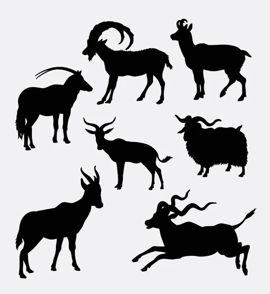 Goat animal silhouette — Stock Vector