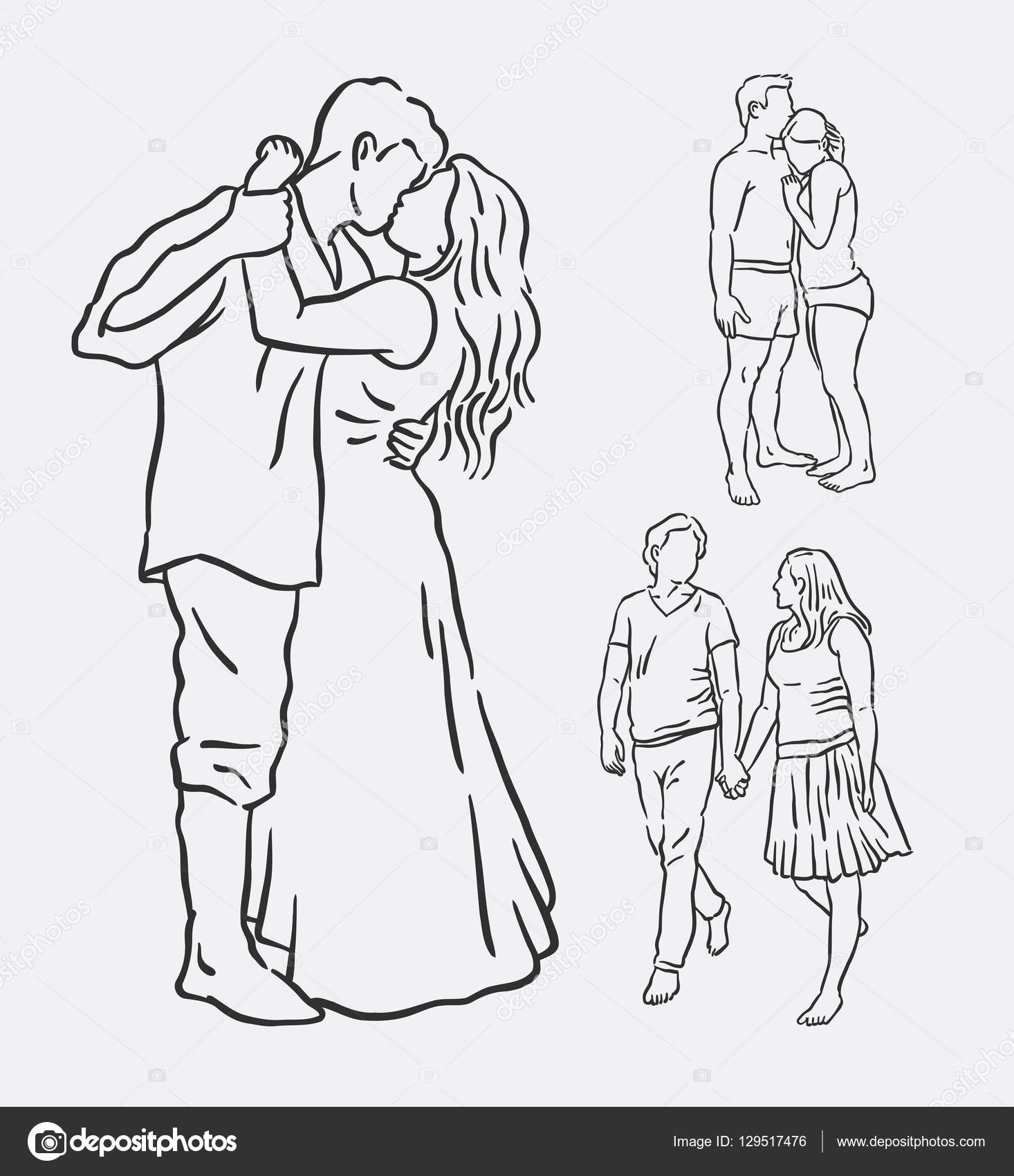 how to draw couple romance with pencil sketch step by step #two lovers  drawing easy draw - YouTube