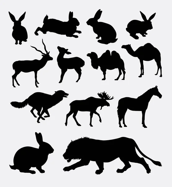 Wild animal silhouette Stock Vector Image by ©Cundrawan703 #129511764