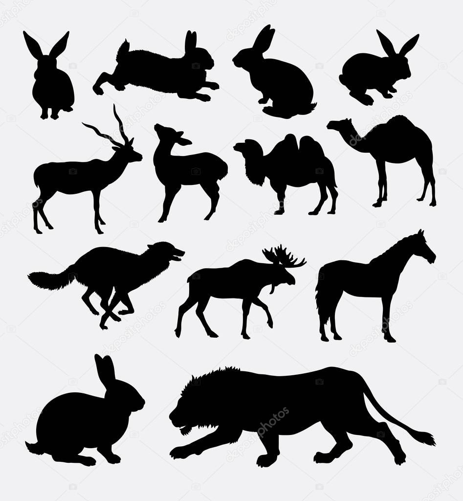 Wild animal silhouette. Good use for symbol, logo, web icon, mascot, sign, sticker, or any design you want.