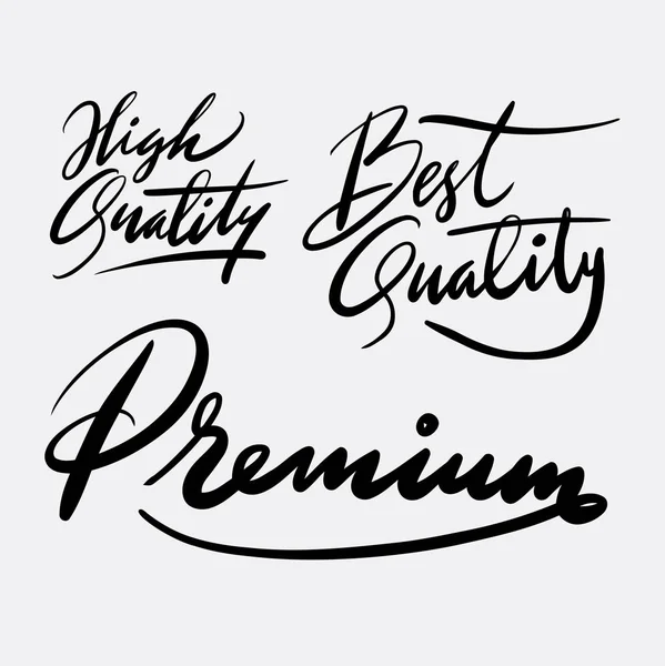 Tipografía escrita a mano de alta calidad, mejor calidad y premium — Vector de stock