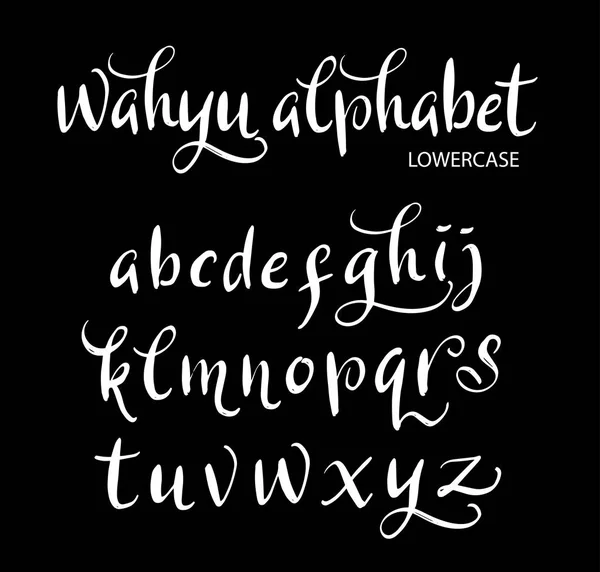 Wahyu vector alfabeto caracteres minúsculas . — Vector de stock