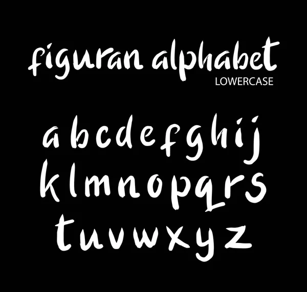 Figuran wektor znaków małe litery alfabetu. — Wektor stockowy