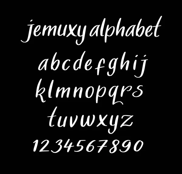 Jemuxy vektorové abeceda malá písmena. — Stockový vektor