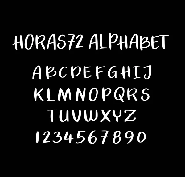 Horas72 caracteres en mayúsculas del alfabeto vectorial . — Vector de stock