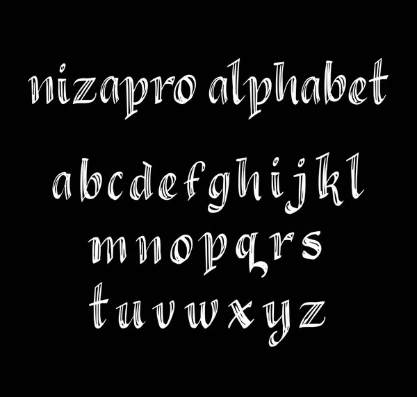 Nizapro vector alfabet letters — Stockvector