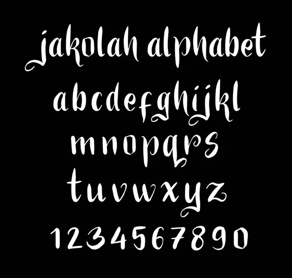 Jakolah vector alphabet lowercase characters. — Stock Vector