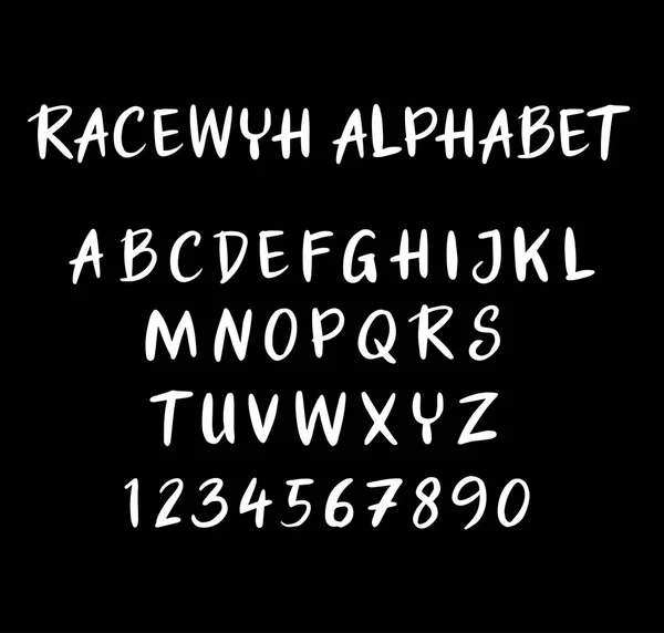 Racewyh vector alfabeto caracteres mayúsculas . — Vector de stock