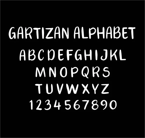 Gartizan vector alfabeto caracteres mayúsculas . — Vector de stock