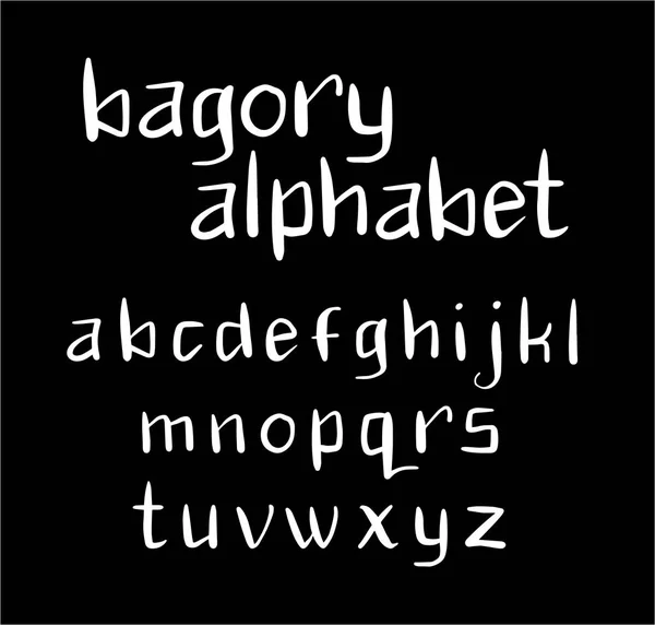 Bagory vector alfabeto caracteres minúsculas — Vector de stock
