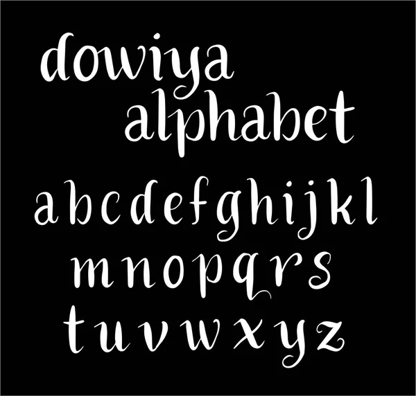 Dowiya wektor znaków małe litery alfabetu. — Wektor stockowy