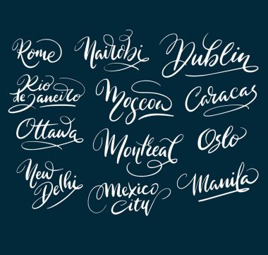 Roma ve Moskova el tipografi yazılı