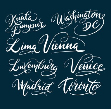 El yazılı tipografi kuala lumpur ve Viyana