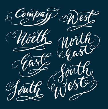 Pusula el tipografi yazılı