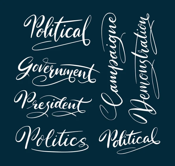 政治和竞选的手写字体. — 图库矢量图片