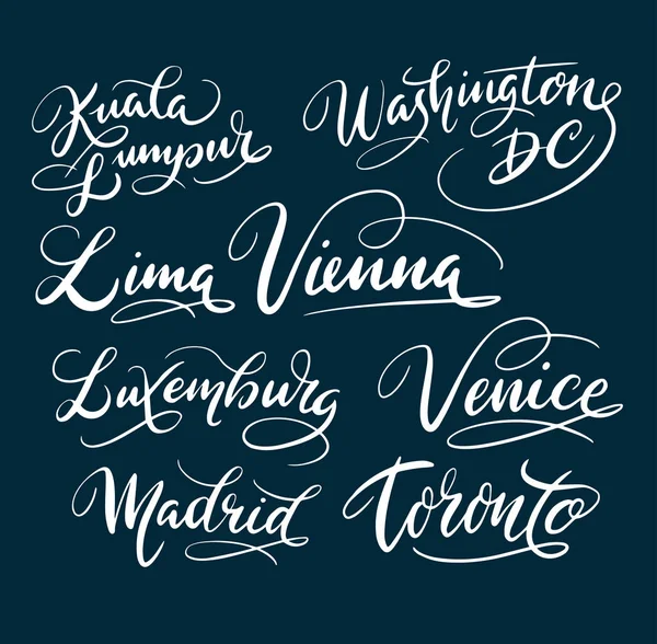 El yazılı tipografi kuala lumpur ve Viyana