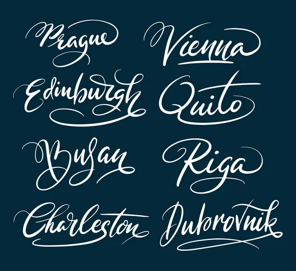 Prag ve Viyana el tipografi yazılı.