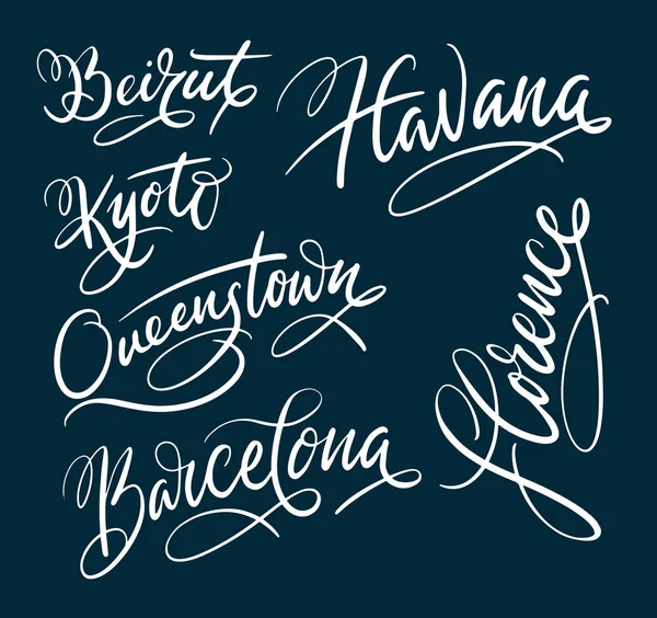 Barcelona ve Havana el tipografi yazılı.