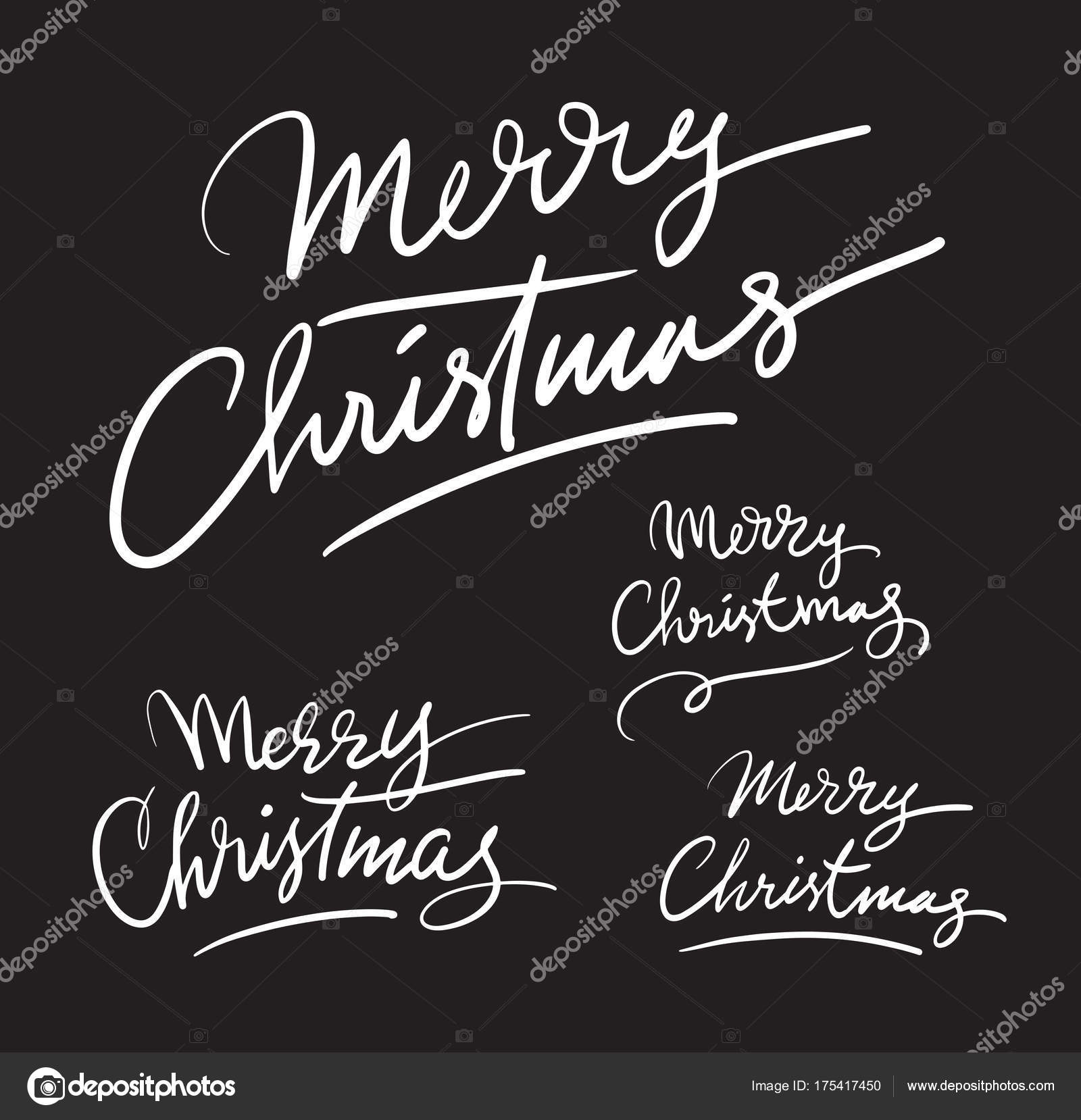 メリー クリスマス イベント手書きタイポグラフィ ロゴタイプ